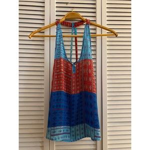 Forever 21 Scoop Neck Tribal Tank